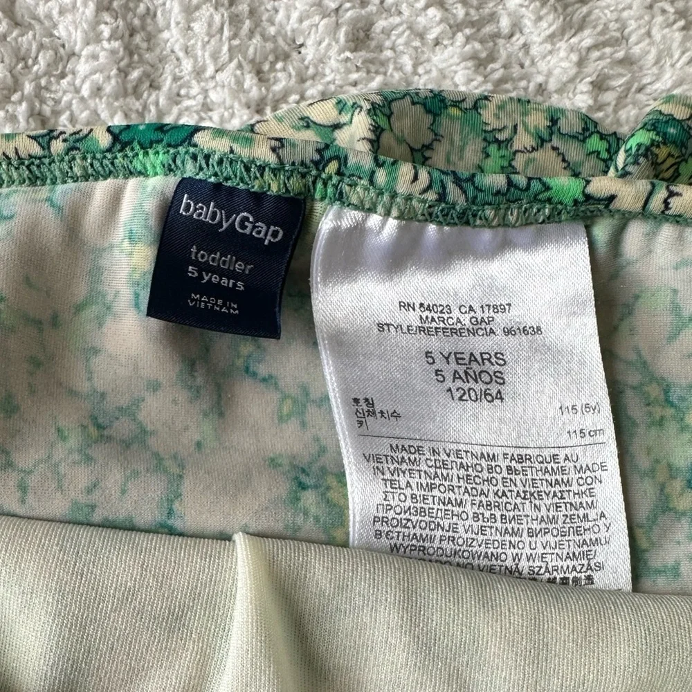GAP Green and White Floral Bikini 2 Pieces